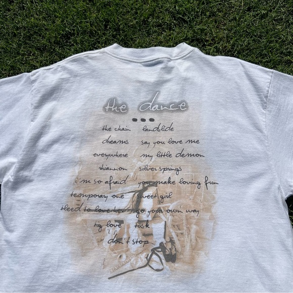 Mens vintage 90s Fleetwood Mac band tee shirt white cream the dance reunion tour - Picture 2 of 4